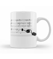 Notalı Müzik  Notalar Komik Kupa Bardak Porselen