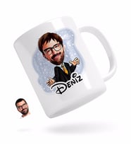 BK Gift Kişiye Özel Erkek Avukat Karikatürlü Beyaz Kupa Bardak-3