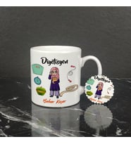 Diyetisyen Kupa Bardak ve Anahtarlık Set 001