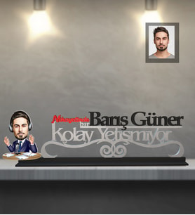 Kişiye Özel Spiker Karikatürlü Kolay Yetişmiyor Ahşap Biblo Bay-1