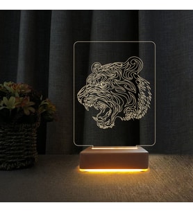 Kaplan 3d Çocuk Odası Gece Lambası Doğum Günü Hediyesi (Sarı)