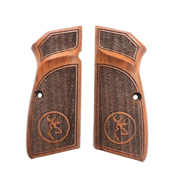 Belçika Browning 14'lü Browning Logo Lazer Kesim Ahşap Kabze Mod6