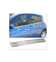 Renault Megane 2 Krom Cam Çıtası 4 prç. 2002-2009 P. Çelik (HB)