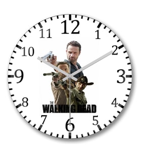 The Walking Dead RickTwd Duvar Saati Bombeli Gercek Cam