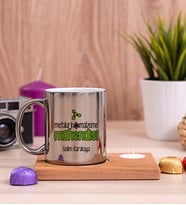 Metalurji ve Malzeme Mühendisi Ahşap Altlıklı Mumlu Silver Kupa Bardak