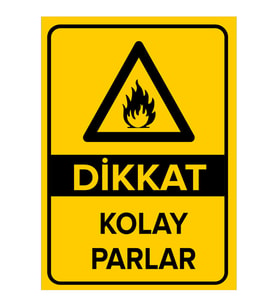 MIGNATIS - Dikkat Kolay Parlar Levhası - Sac Malzeme 35x50cm