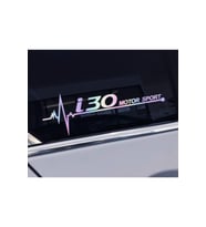 Hyundai I30 Yan Cam Sticker Oto Kapı  20 Cm X 7 Cm Holo-Chroma