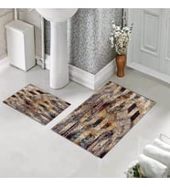 Banyo Halısı Ikili Klozet Takımı Kaymaz Tabanlı (60 xm x 100 cm + 40 cm x 60 cm) 