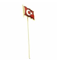 Rozet Bayrak Mineli 1,35 Gram 14 Ayar Altın