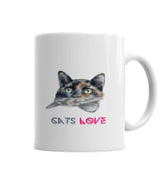 Cats Love Kedi Kupa Bardak Porselen
