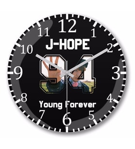 Bts Young Forever  Jhope Duvar Saati Bombeli Gercek Cam