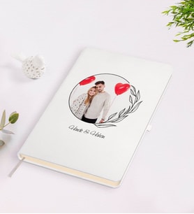 BK Gift Kişiye Özel Sevgililer Günü Temalı İsimli Fotoğraflı Beyaz Defter-25