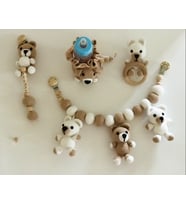 Amigurumi Ayıcık Organik Bebek Seti (Krem)
