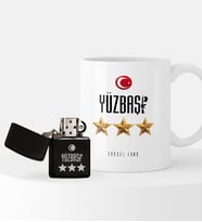 BK Gift Kişiye Özel Yüzbaşı Temalı Çakmak ve Kupa Seti - 1