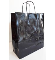 KRAFT KAĞIT ÇANTA SİYAH 25CM X 30CM - 1 ADET (Karışık)