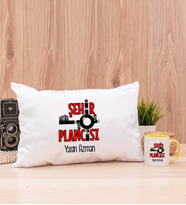 Şehir Plancısı Dikdörtgen Yastık ve Sarı Kupa Bardak