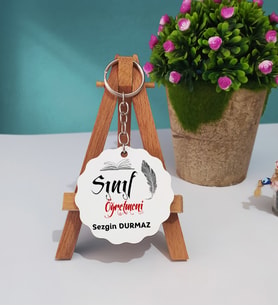 Sınıf Öğretmeni Ahşap Anahtarlık