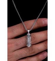 Otantik Model Erkek Gümüş Cevşen Kolye Zincir 6014701456435