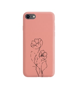 Iphone 8 Çizgi Tasarımlı Pudra Lansman Telefon Kılıfı
