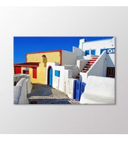 Arty Tablo Santorini Evleri Tablo (Karışık)