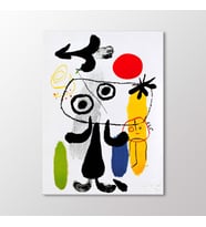 Arty Tablo Figur Gegen Rote Sonne II Tablo (Karışık)