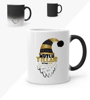 BK Gift Kişiye Özel Mutlu Yıllar Sihirli Kupa Bardak  7