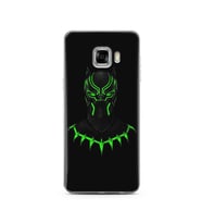 Black Panter Tasarım Süper Şeffaf Silikon Telefon Kılıfı Samsung C5  