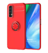 Microsonic Realme 7 Kılıf Kickstand Ring Holder Kırmızı
