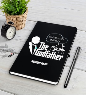 BK Gift Kişiye Özel Babaların Babası Siyah Defter Kalem Seti-3