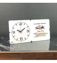 Sosyal Bilgiler Öğretmeni Ahşap Masa Saati