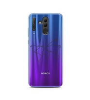 Çizgi Harita Tasarımlı Süper Şeffaf Silikon Telefon Kılıfı Huawei Honor 20 Lite 