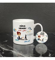 Nüfus Memuru Kupa Bardak ve Anahtarlık Set