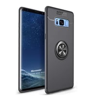 Microsonic Samsung Galaxy S8 Plus Kılıf Kickstand Ring Holder Siyah
