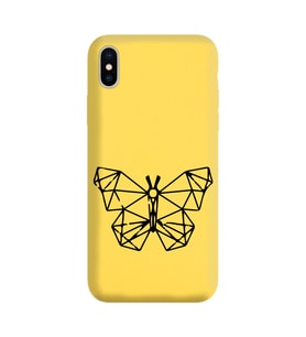 Iphone Xs Max Çizgi Tasarımlı Sarı Lansman Telefon Kılıfı