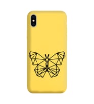 Iphone Xs Max Çizgi Tasarımlı Sarı Lansman Telefon Kılıfı