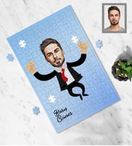 Kişiye Özel Patron Tasarımlı Karikatür A4 99 Parça Puzzle Bay-3
