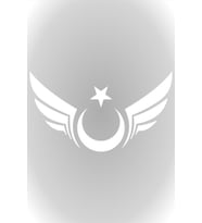 Beyaz Kanatlı Ay Yıldız Sticker Oto Araba Sticker