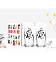 BK Gift Kişiye Özel Renkli Baskılı Kaptan Tasarımlı İkili Rakı Bardağı ve Rakı Cep Kitabı Hediye Seti-6 (Model 1)