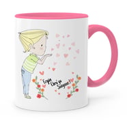 BK Gift Kişiye Özel Sevgililer Günü Temalı Pembe Kupa Bardak  65