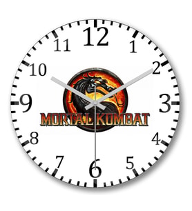 Dragao Mortal Kombat Duvar Saati Bombeli Gercek Cam