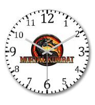 Dragao Mortal Kombat Duvar Saati Bombeli Gercek Cam