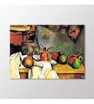 Arty Tablo Buruşturulmuş Örtü Vazo ve Meyve Tabağı Tablo (Karışık)