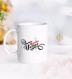 BK Gift Kişiye Özel Yılbaşı Mutlu Yıllar Kupa ve Kar Tanesi Kolye-6 (Model 1)
