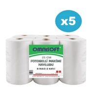 Omnisoft 5 Koli 25 cm Fotoselli Kağıt Havlu Enmotion 30 Rulo 20637