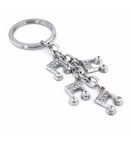 MÜZİK NOTALARI PARLAK TAŞLI METAL ANAHTARLIK KC882
