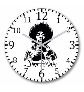 Hendrix Duvar Saati Bombeli Gercek Cam