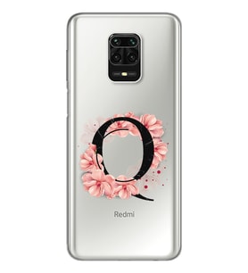ÇiçekliHarfTasarımSüperŞeffafSilikonTelefonKılıfıXiomaiRedmiNote9Pro-Note9sQ-Har