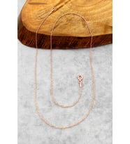 Rose Gümüş Zincir 50 cm Gümüş Kolye Ucu Zinciri ZNC-36 (Beyaz)
