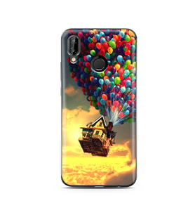 Yukarı Bak Balon Tasarımlı Süper Şeffaf Silikon Telefon Kılıfı Huawei P20 Lite  