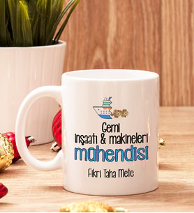 Gemi İnşaatı Mühendisine Hediye Beyaz Kupa Bardak